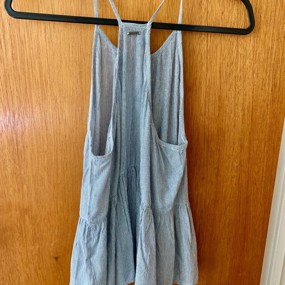 Volcom Blue White Stripe Tank Top - Picture 3 of 4